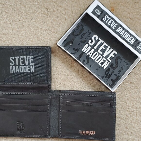 Steve Madden 100% Leather Men's Wallet - NEW! - Picture 3 of 4
